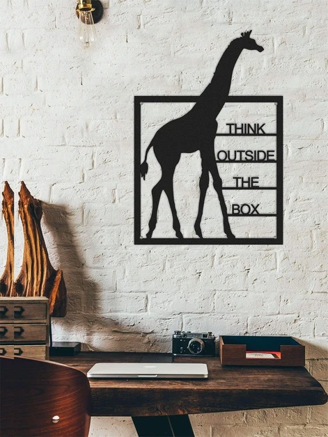 Giraffe Metal Cutout Wall Art