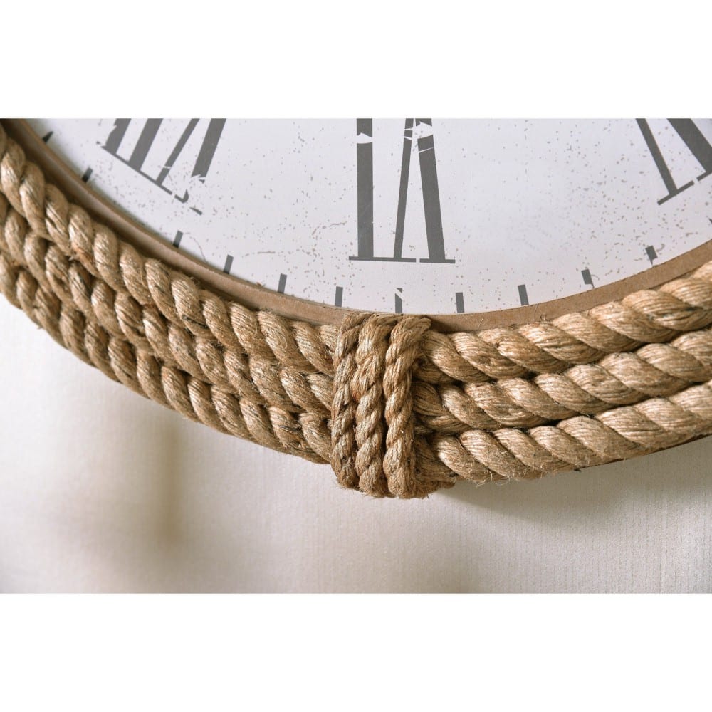 Furniture Barn - Worthing Wall Clock Brown Rope