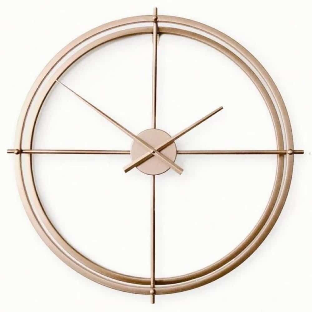 Compass Wall Clock Gold 24 1 | Truwud