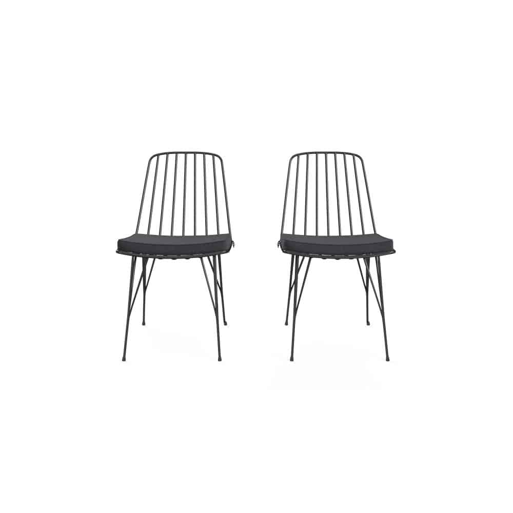 Diego Outdoor Metal Chair Set Of 2 1 | Truwud