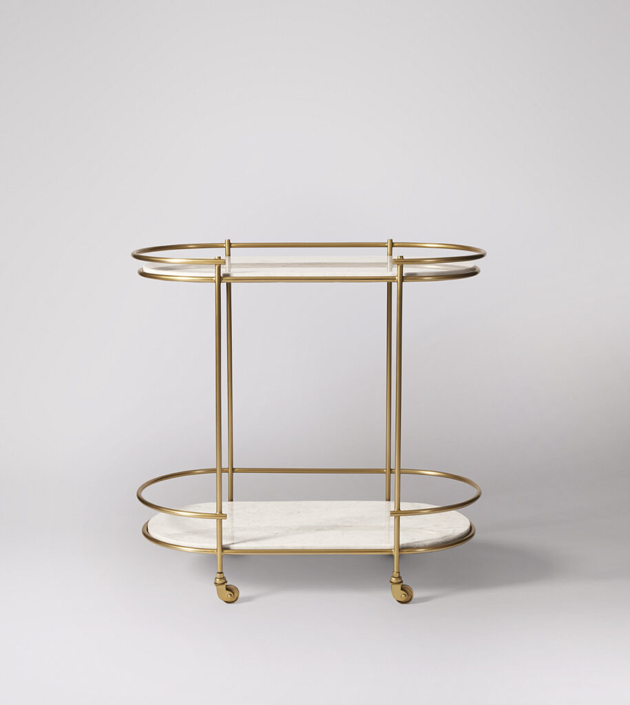 Aspire Metal Serving Trolley Gold 1 | Truwud