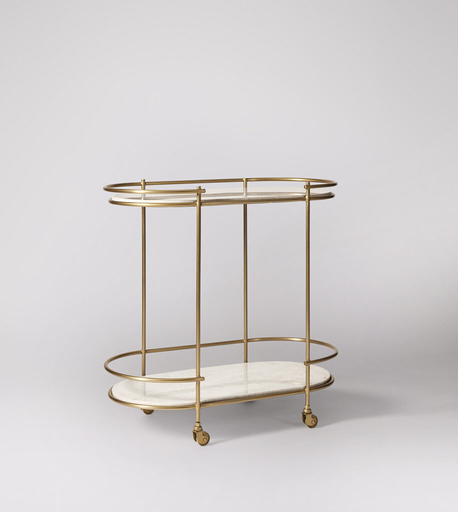 Aspire Metal Serving Trolley Gold 2 | Truwud
